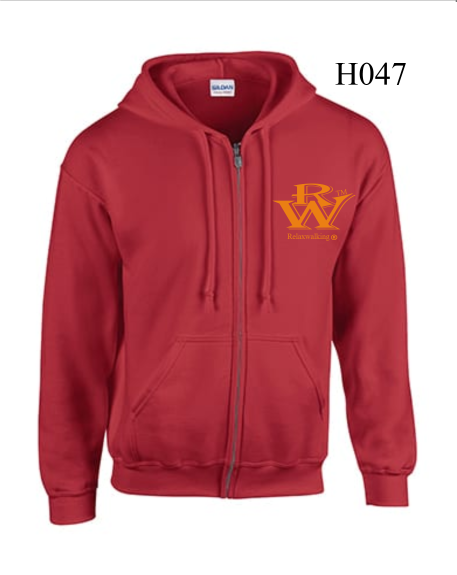 RELAXWALKING® ZIPED HOODIE IN RED