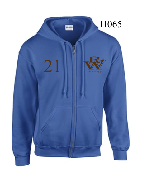 RELAXWALKING® ZIPED HOODIE IN BLUE