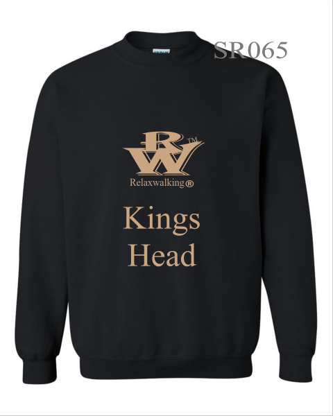 RELAXWALKING® KING HEAD SWEATSHIRT IN BLACK